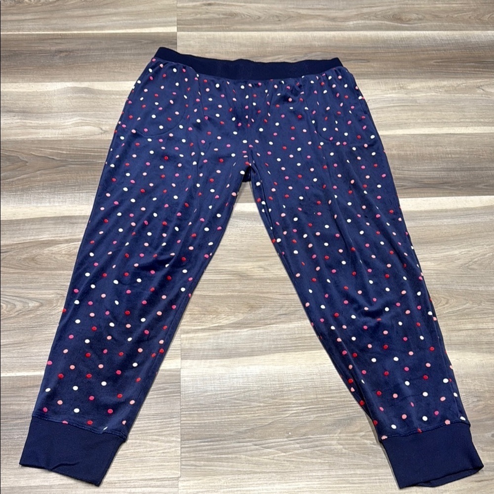 🇺🇸 Kate Spade pokadot fuzzy PJ pants size large